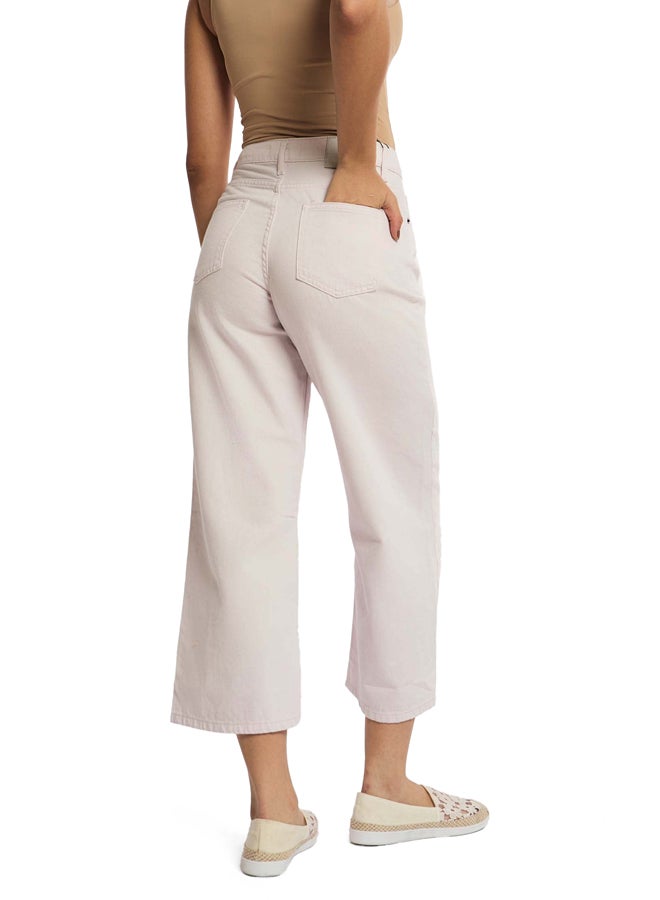 Premoda Fancy High Waisted Cropped Wide Leg Denim Jeans - Image 3